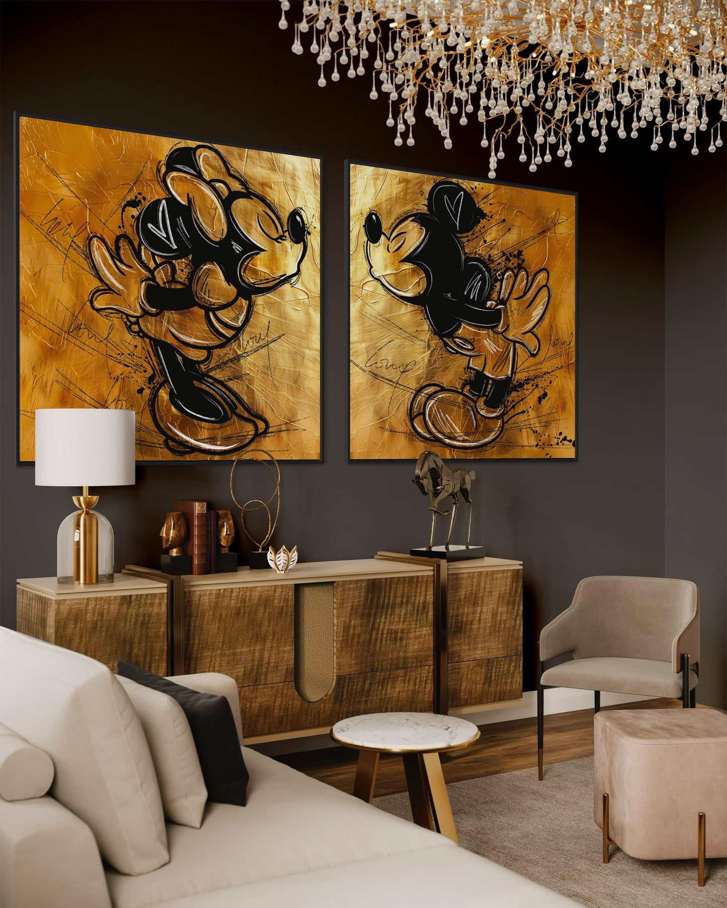 Mouse Love Kiss me Gold