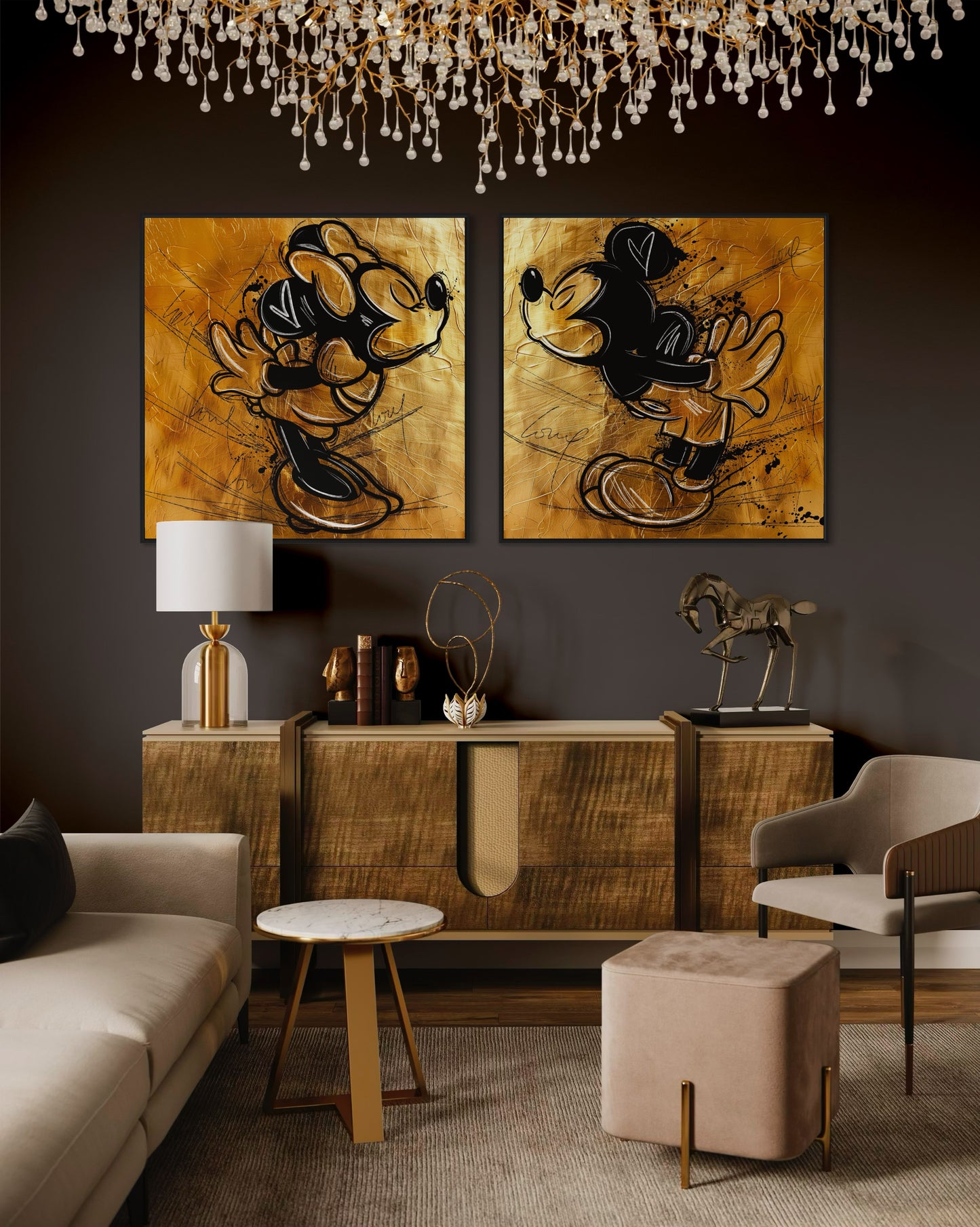 Mouse Love Kiss me Gold