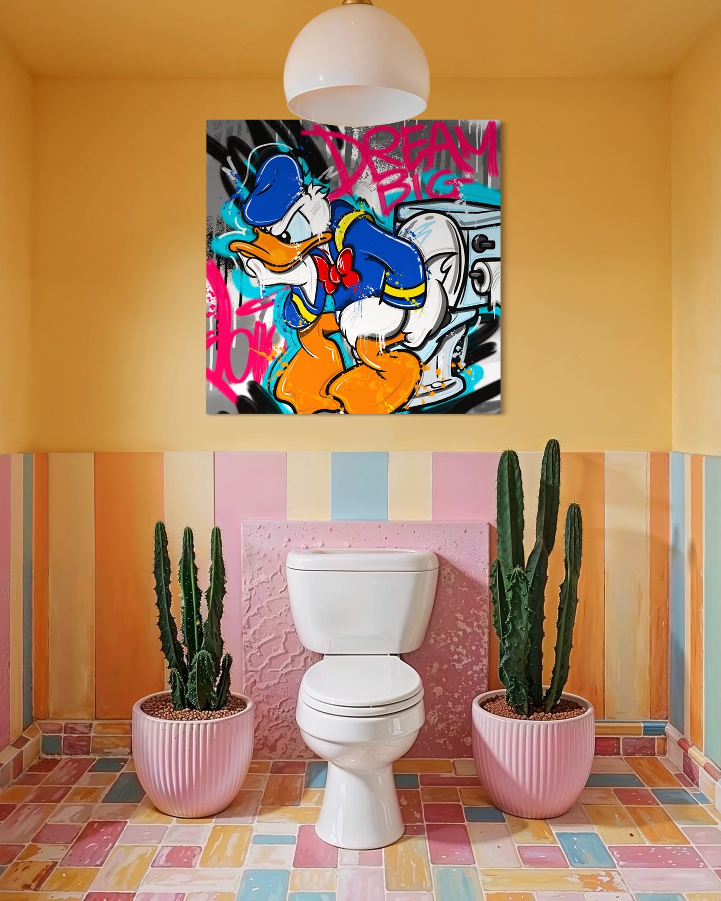 Pop art Donald WC happy