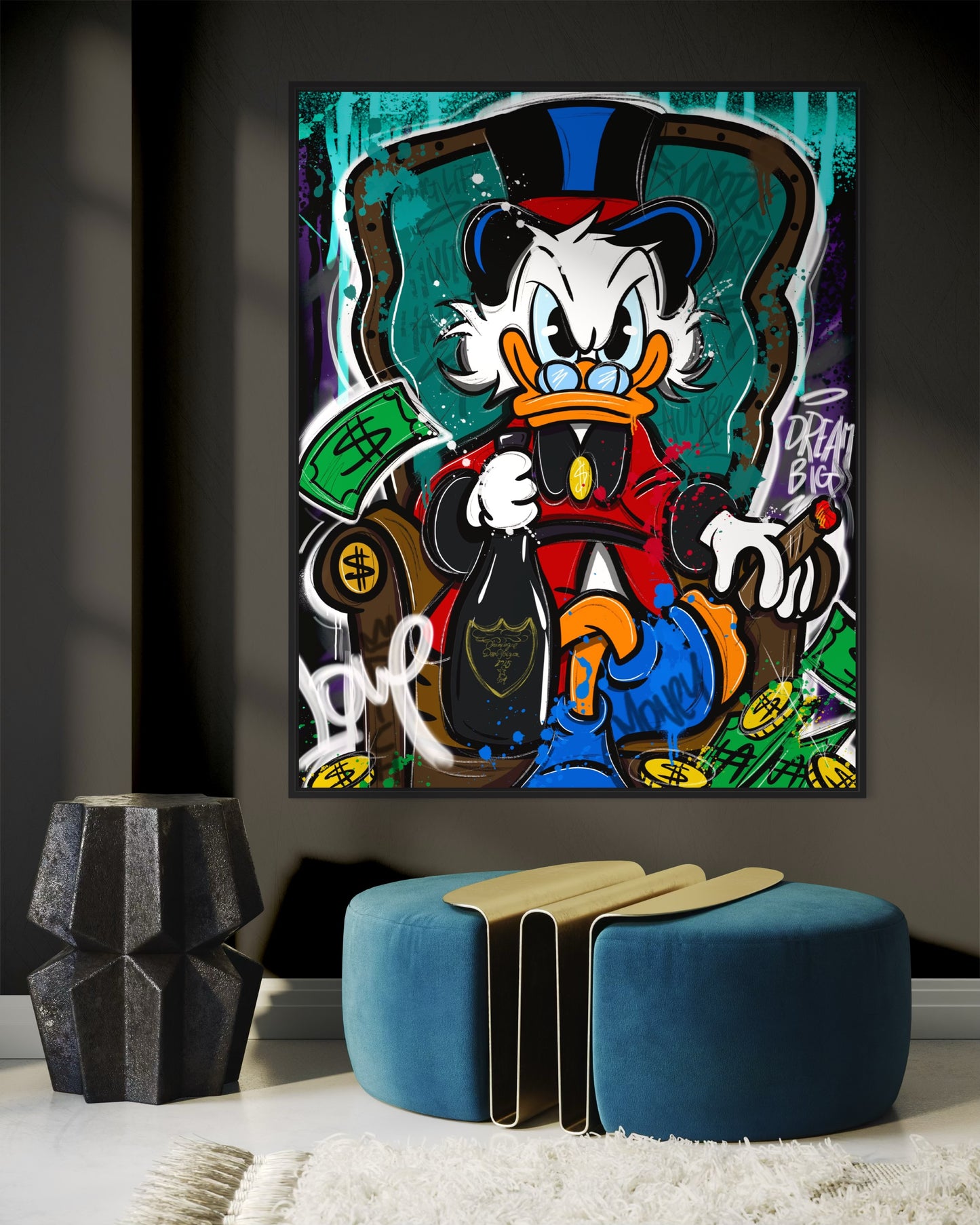 Pop Art Champagne Duck