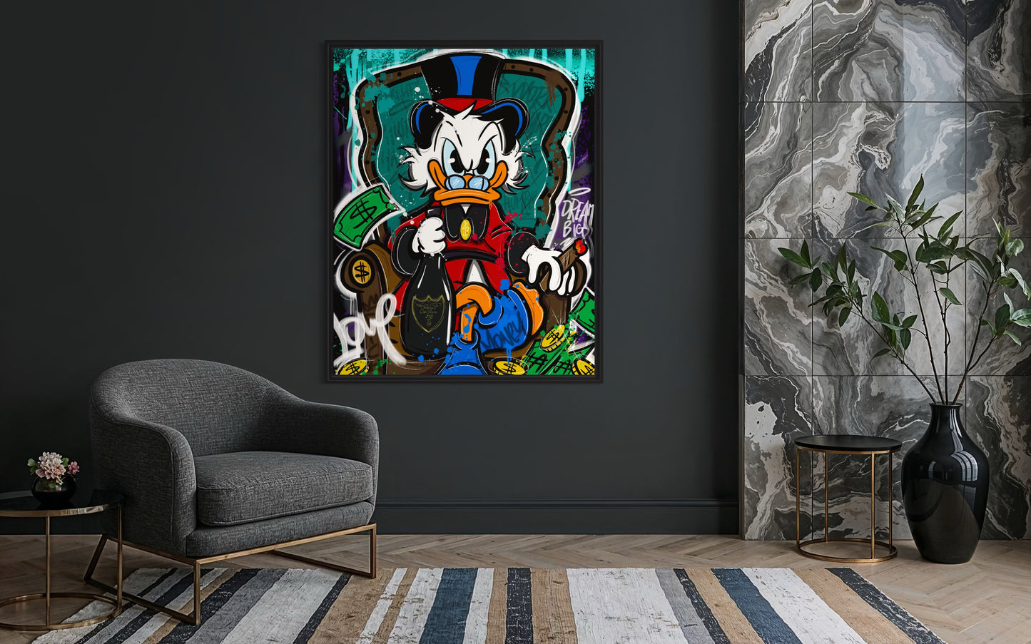 Pop Art Champagne Duck