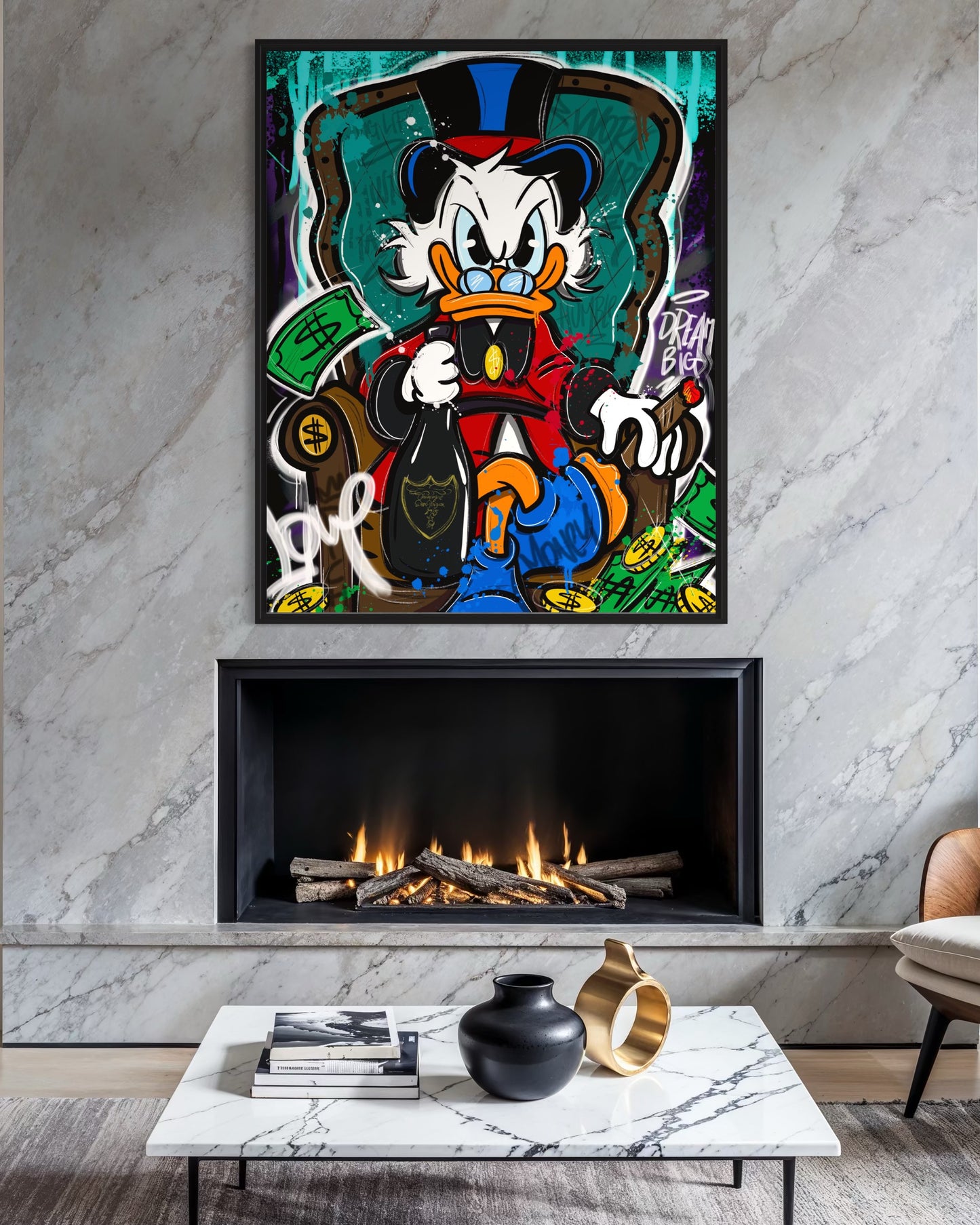 Pop Art Champagne Duck