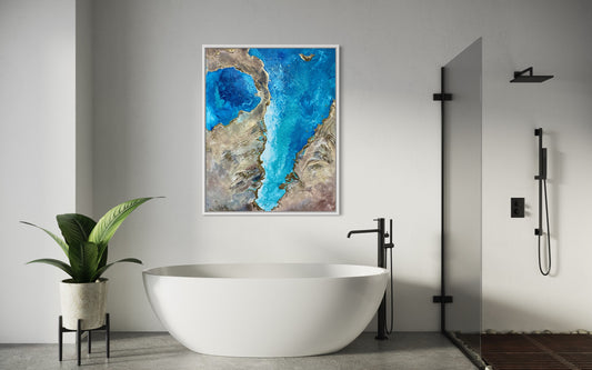 Canvas Art Blue Lagoon Abstract